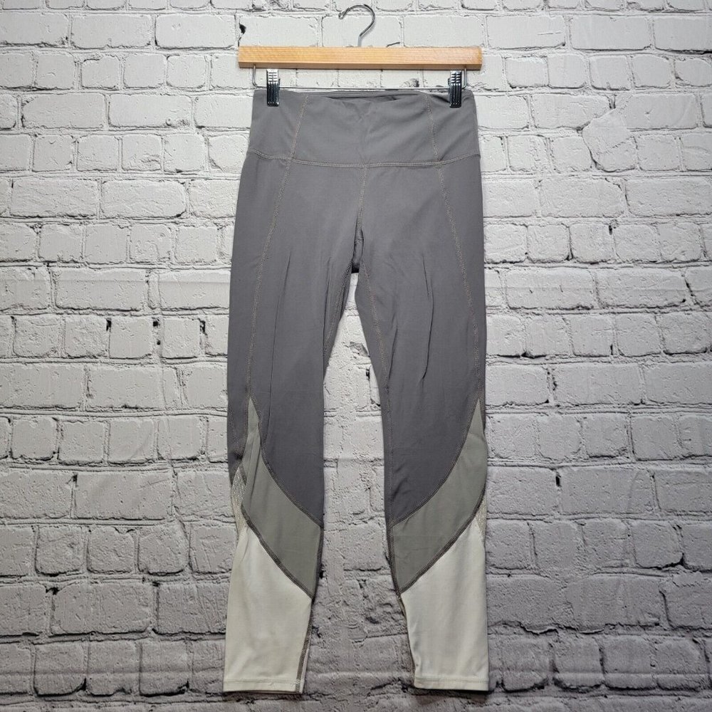 Athleta Colorblock Salutation Tight 7/8 Leggings Mid-Rise Gray Size S - Picture 2 of 15